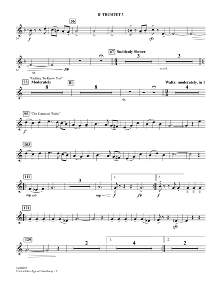 The Golden Age Of Broadway - Bb Trumpet 3 by Richard Rodgers Concert Band - Digital Sheet Music