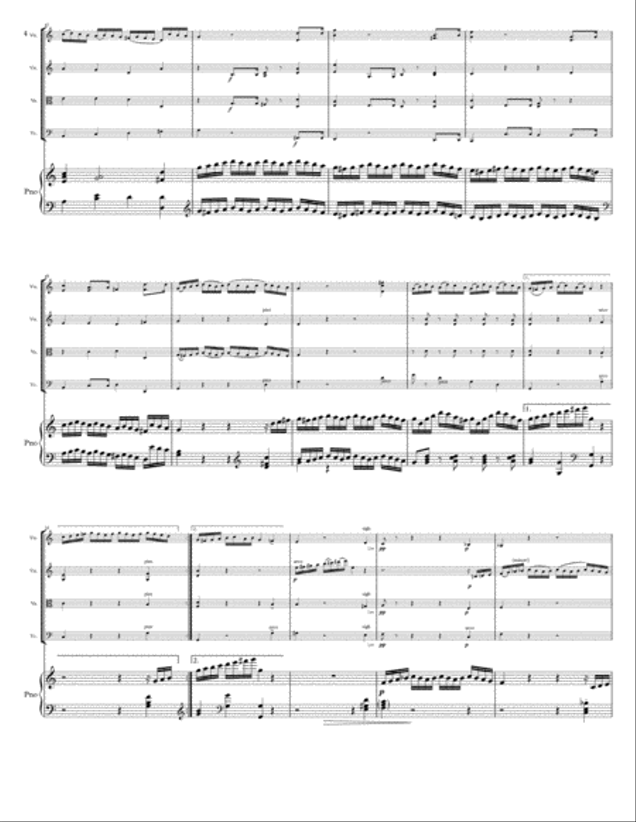 Neo-classical / Classical Piano Quintet, op. 58 Piano Quintet scores gallery preview page 4
