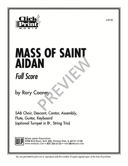 Mass of Saint Aidan-Full Score