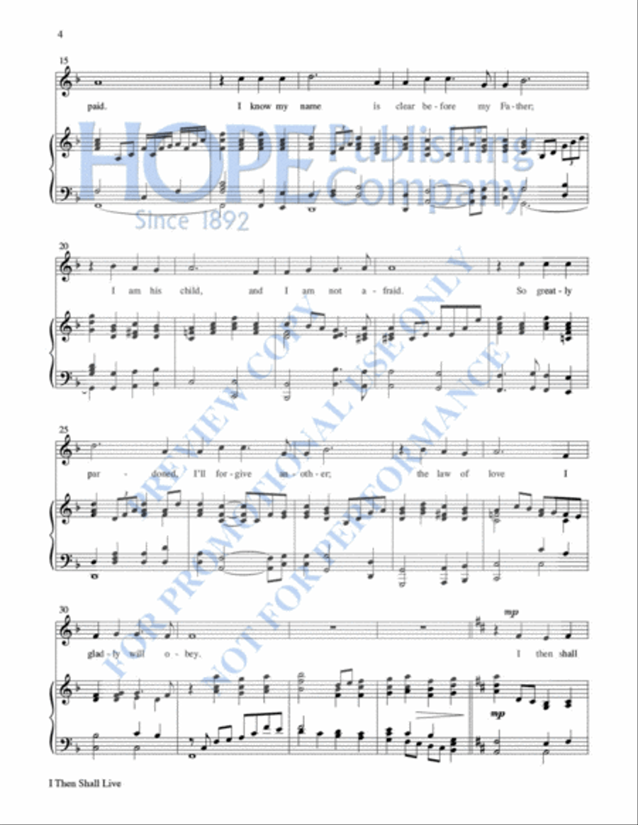 I Then Shall Live Voice Solo scores gallery preview page 5
