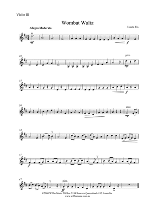 Wombat Waltz: 3rd Violin (Viola [TC])