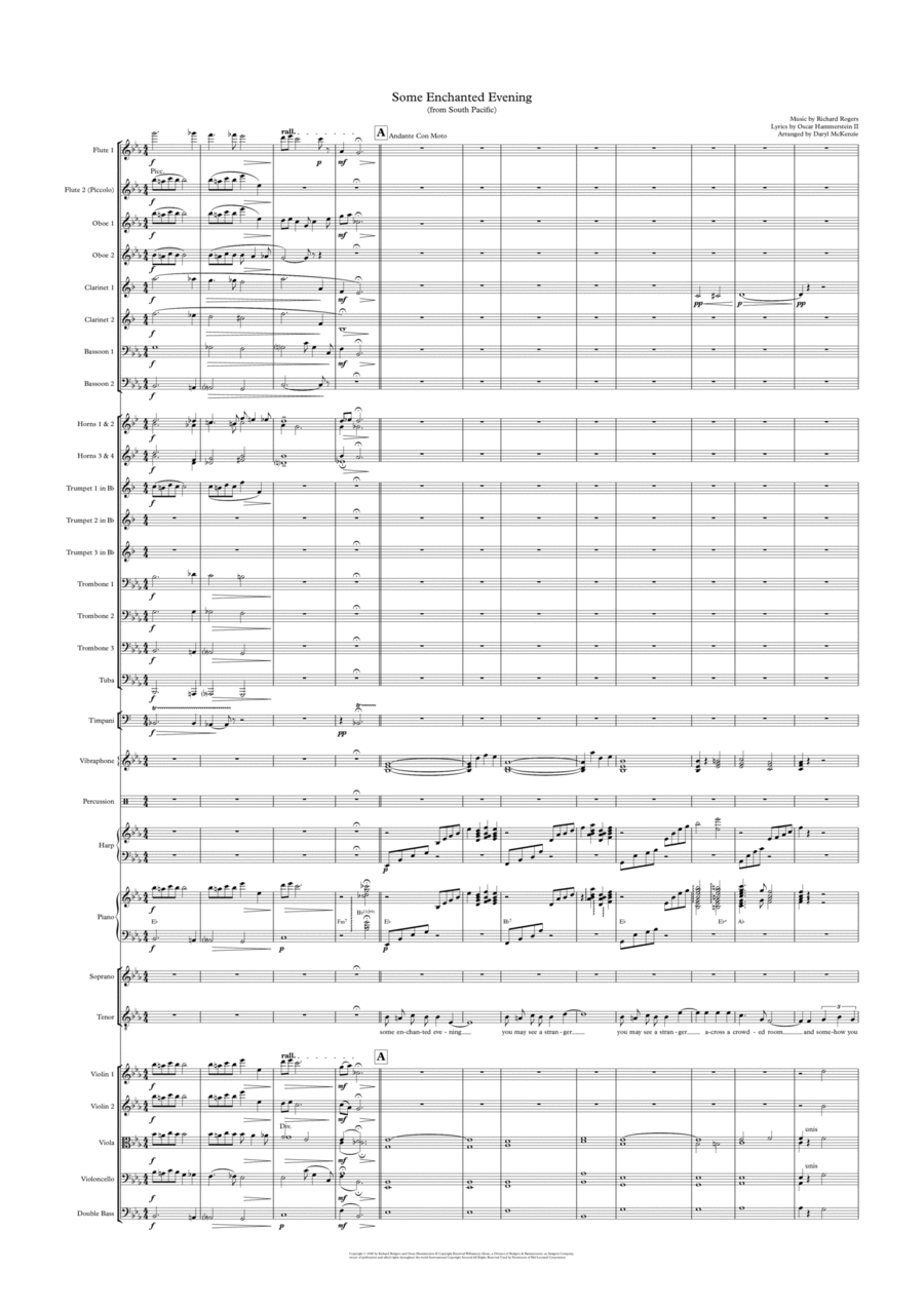 Some Enchanted Evening Full Orchestra scores gallery preview page 1