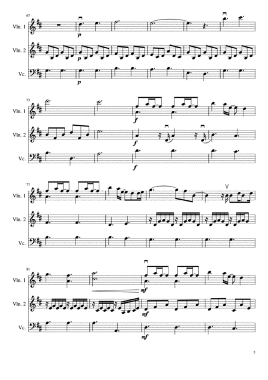 A Thousand Years String Trio scores gallery preview page 6