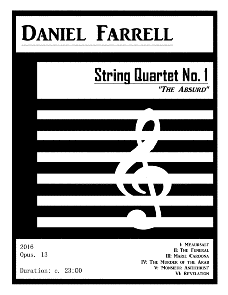 String Quartet No. 1 "The Absurd" - (Op. 13) image number null