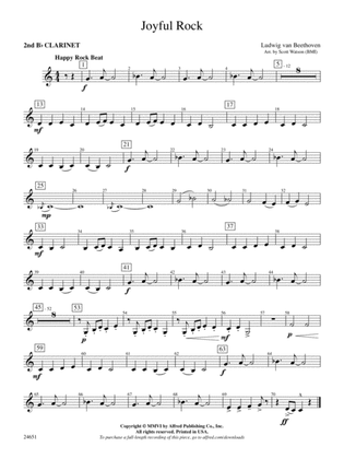 Joyful Rock: 2nd B-flat Clarinet