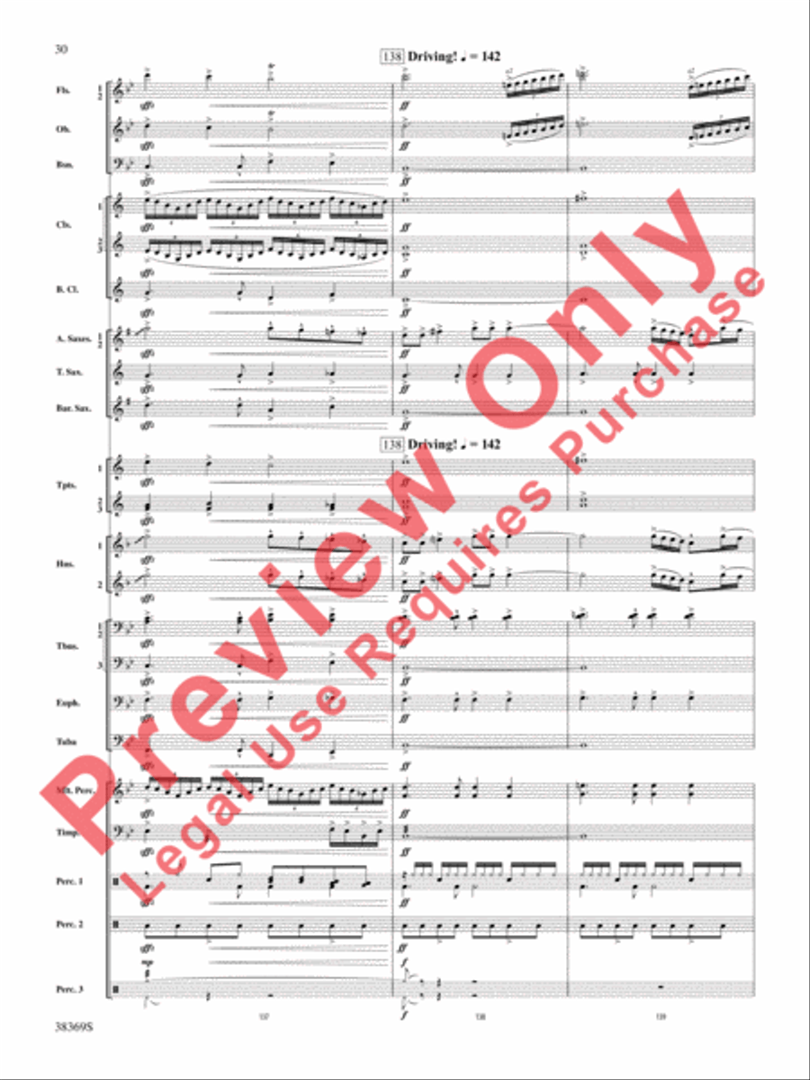 Man of La Mancha Concert Band scores gallery preview page 31