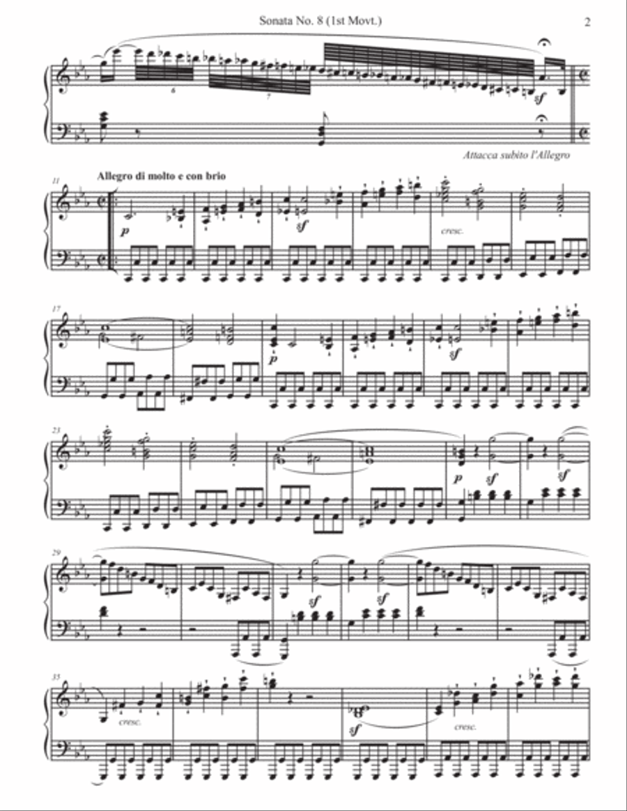 Piano Sonata No. 8 in C minor, Op. 13. 