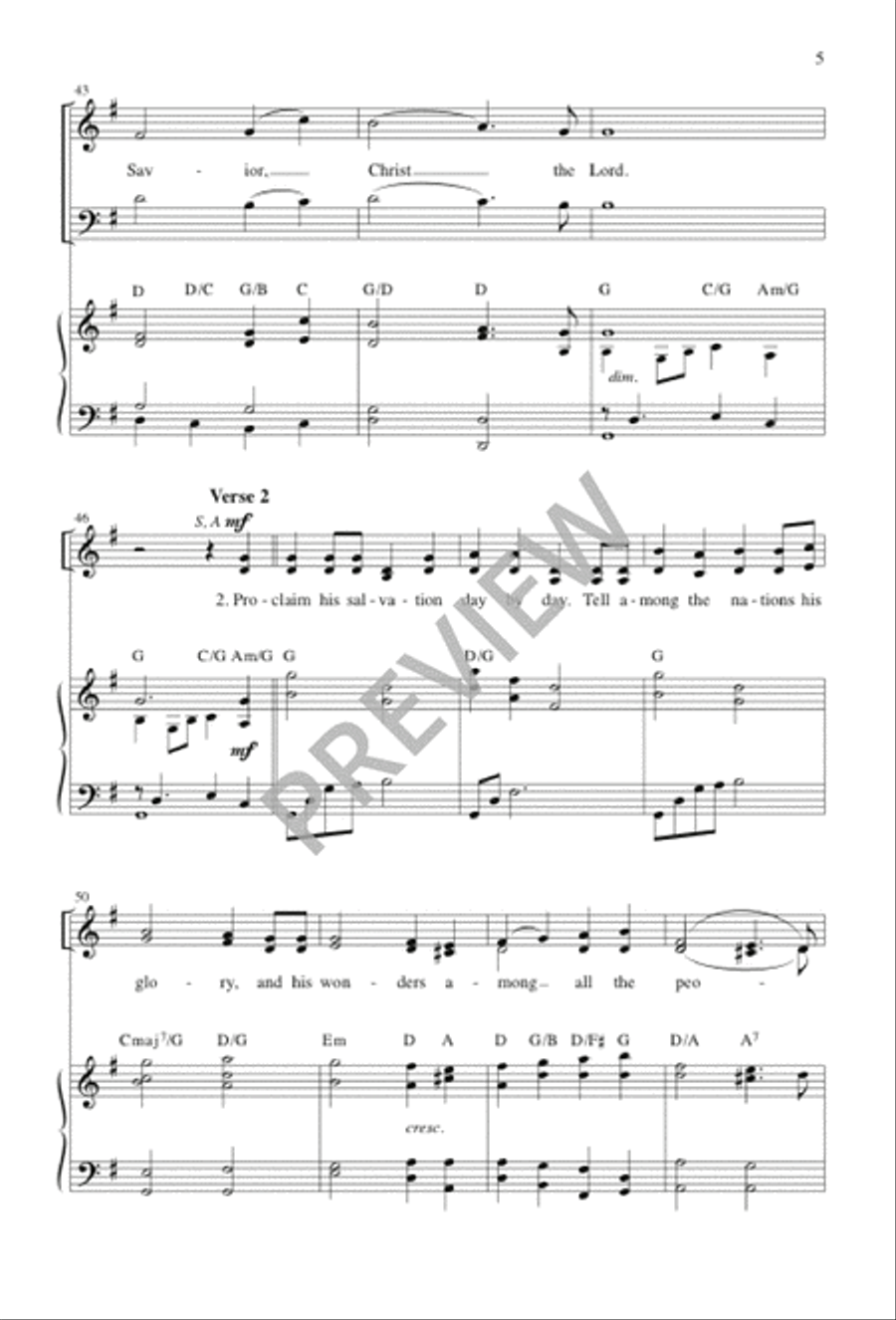 Today Is Born Our Savior 4-Part scores gallery preview page 6
