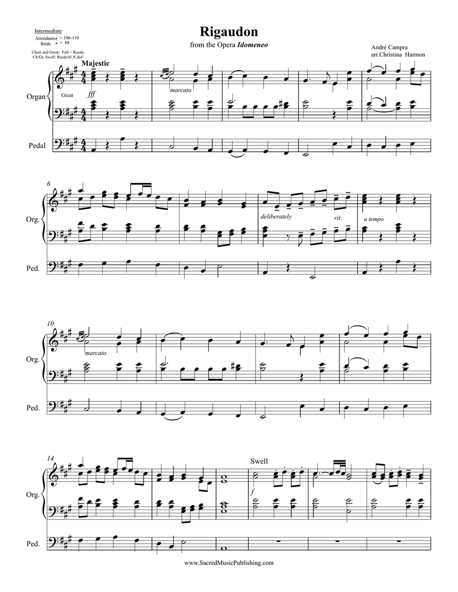 Rigaudon - Organ Rigaudon - Organ Organ Solo scores gallery preview page 2