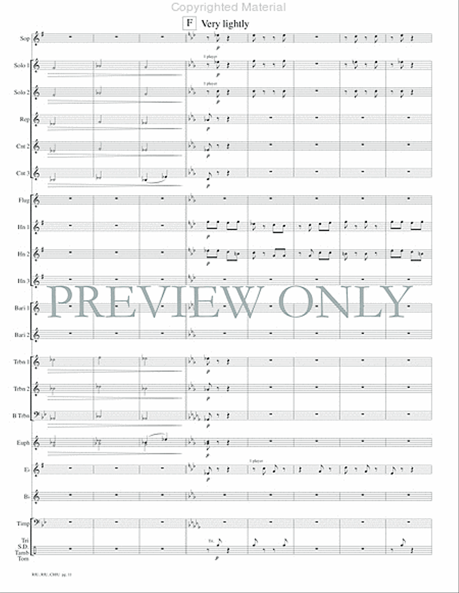Riu, Riu, Chiu Concert Band scores gallery preview page 13
