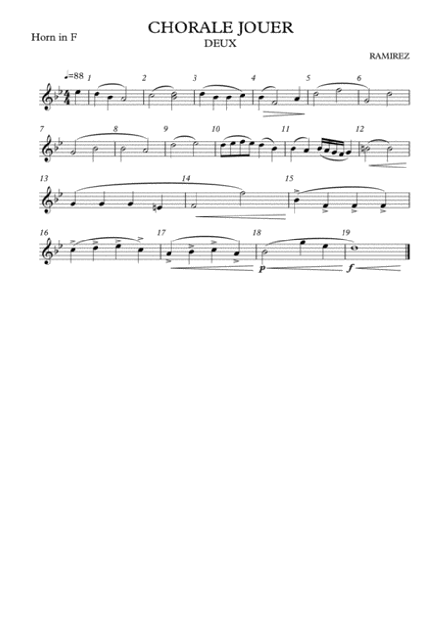 Chorale Jouer, Deux Brass Ensemble scores gallery preview page 2