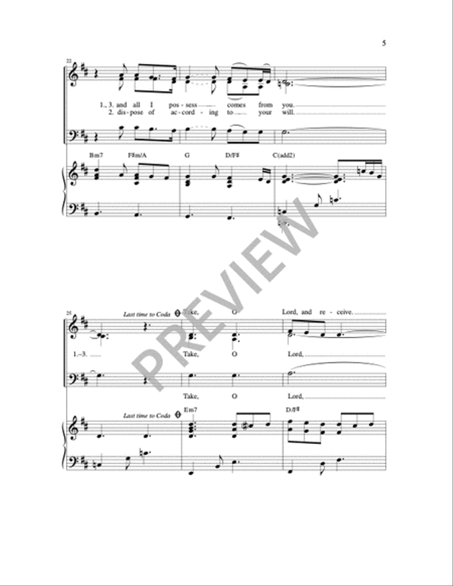 Take, O Lord, and Receive 3-Part scores gallery preview page 13