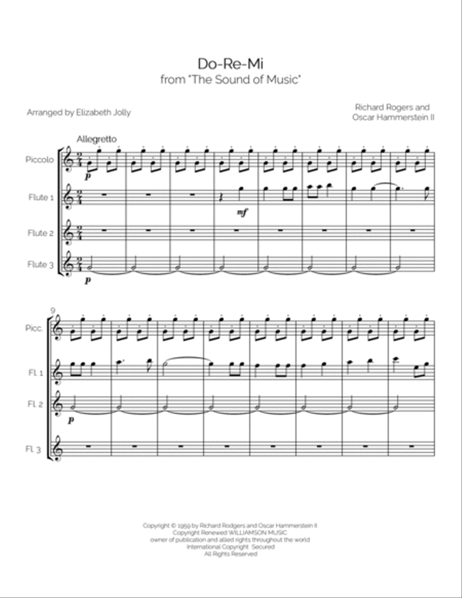 Do-re-mi Woodwind Quartet scores gallery preview page 2
