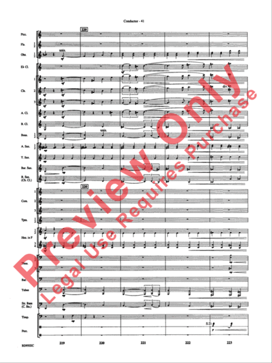 Symphony No. 3 for Band Concert Band scores gallery preview page 44