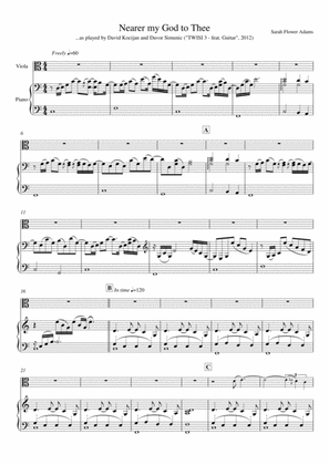 Nearer my God to Thee (piano & viola)