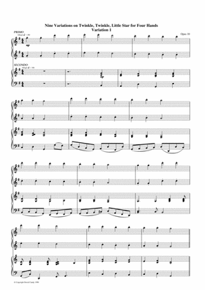 Nine Variations on Twinkle, twinkle little Star, Op. 10