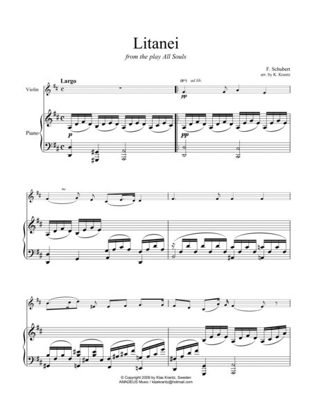 Litanei for violin and piano image number null