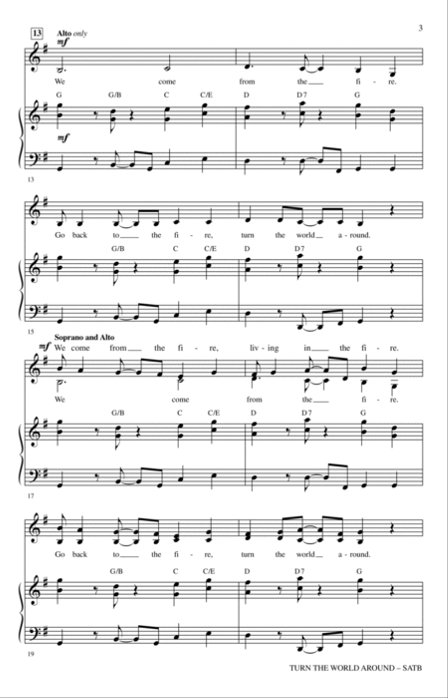 Turn The World Around 4-Part scores gallery preview page 2