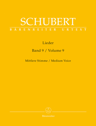 Book cover for Lieder Volume 9