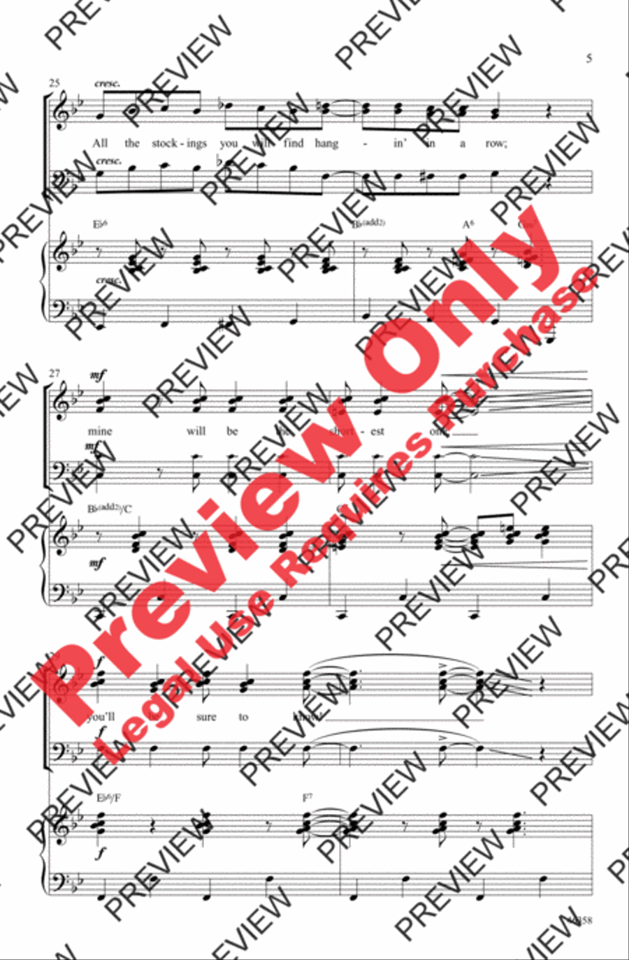 Swingin' Saint Nick! 3-Part scores gallery preview page 5
