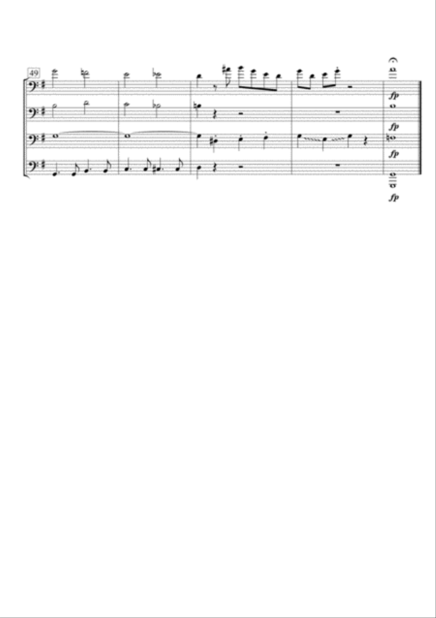Just a closer walk with thee for Trombone Quartet Brass Quartet scores gallery preview page 4