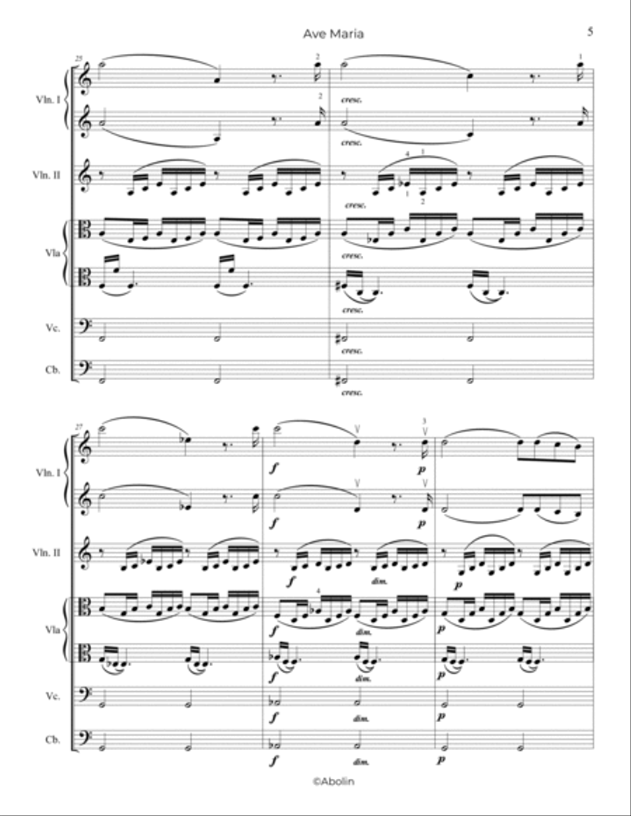 Bach/Gounod: Ave Maria - String Orchestra String Orchestra scores gallery preview page 6