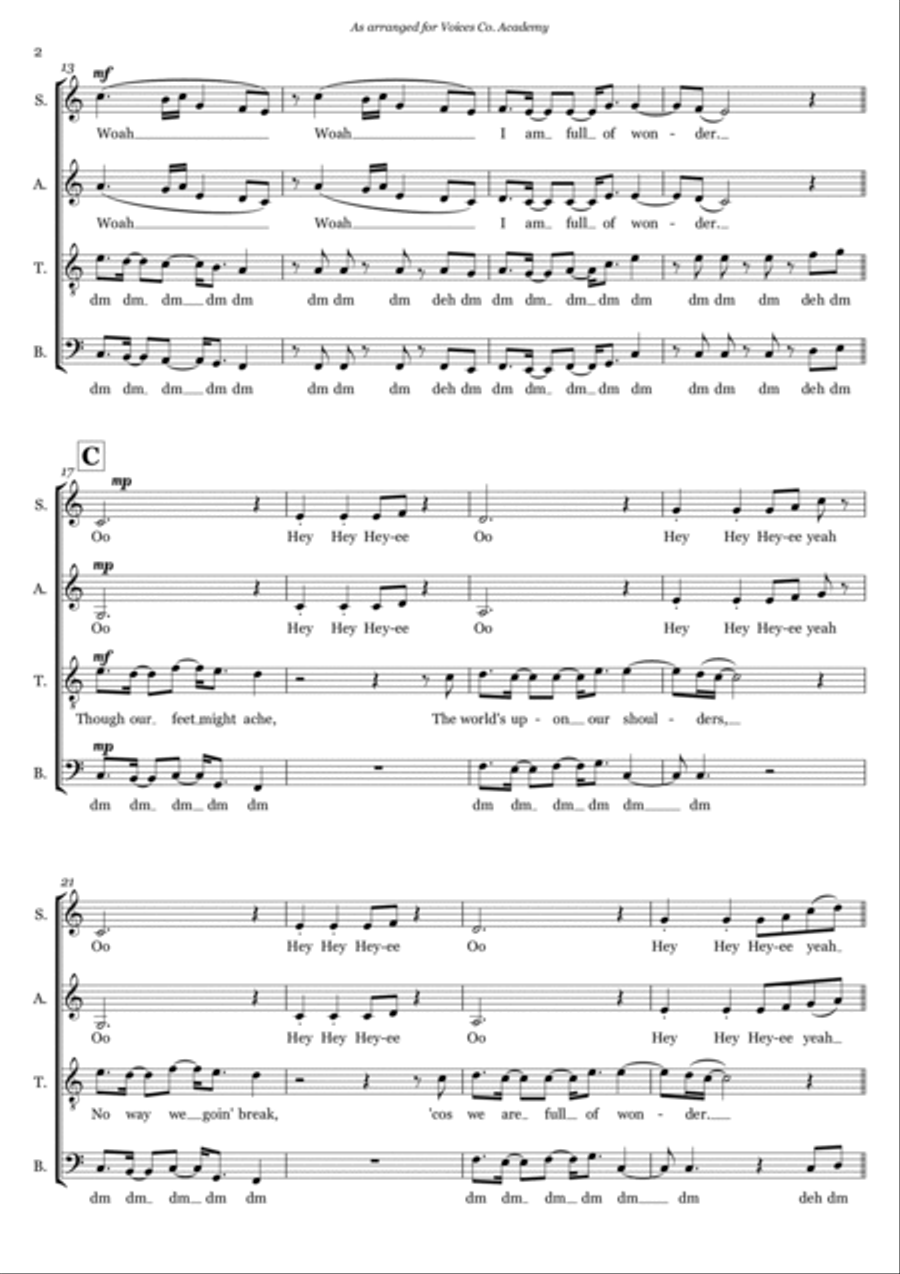 Wonder 4-Part scores gallery preview page 2