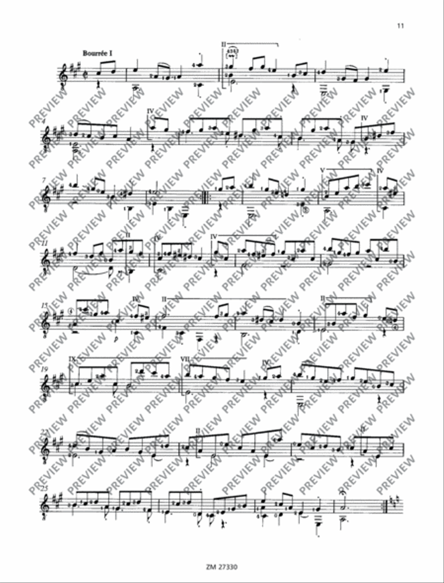 Suite No. 3 Classical Guitar scores gallery preview page 12