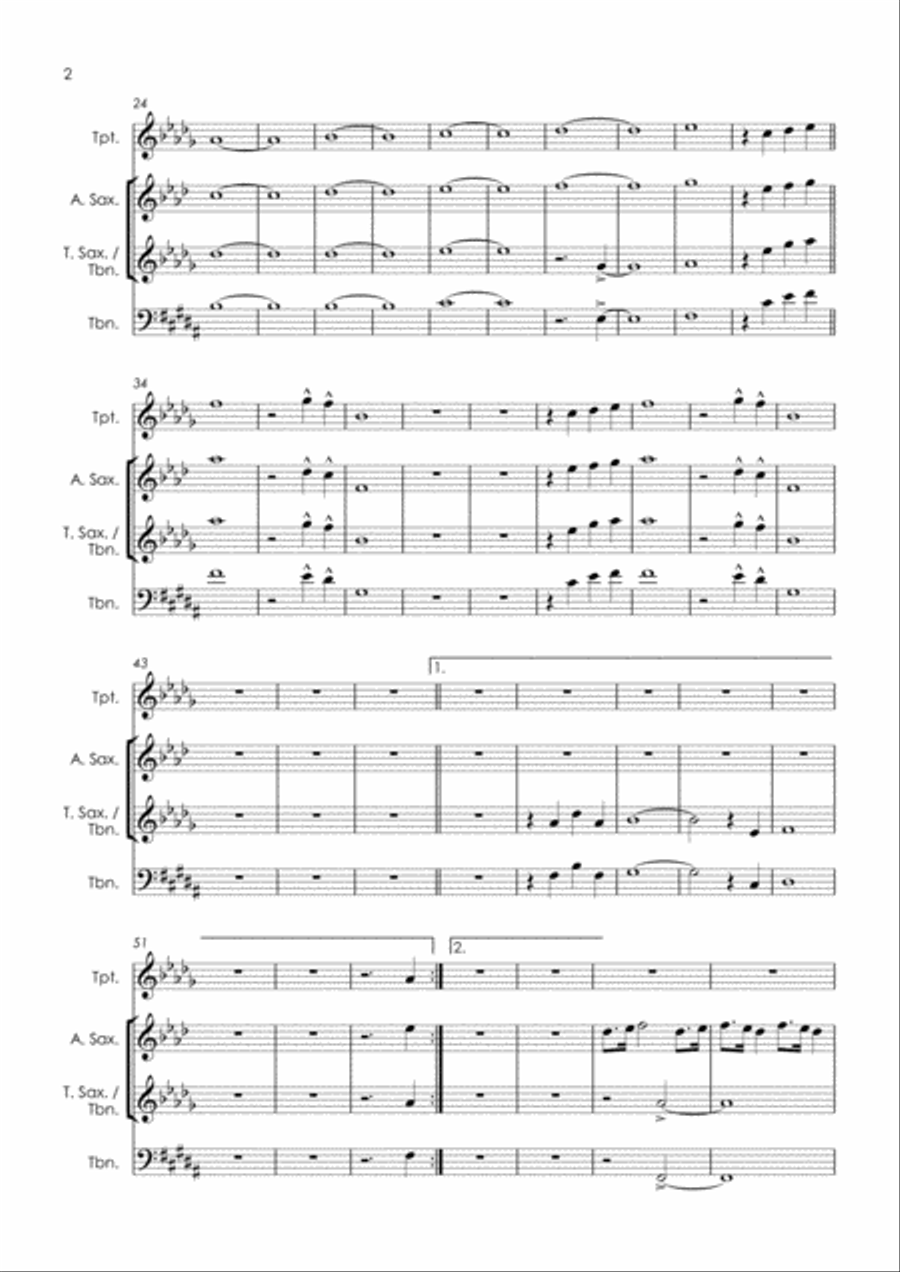 Sweet Caroline Sweet Caroline Tenor Saxophone scores gallery preview page 4