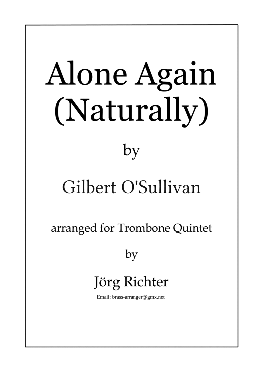 Alone Again (naturally) Brass Quintet scores gallery preview page 1