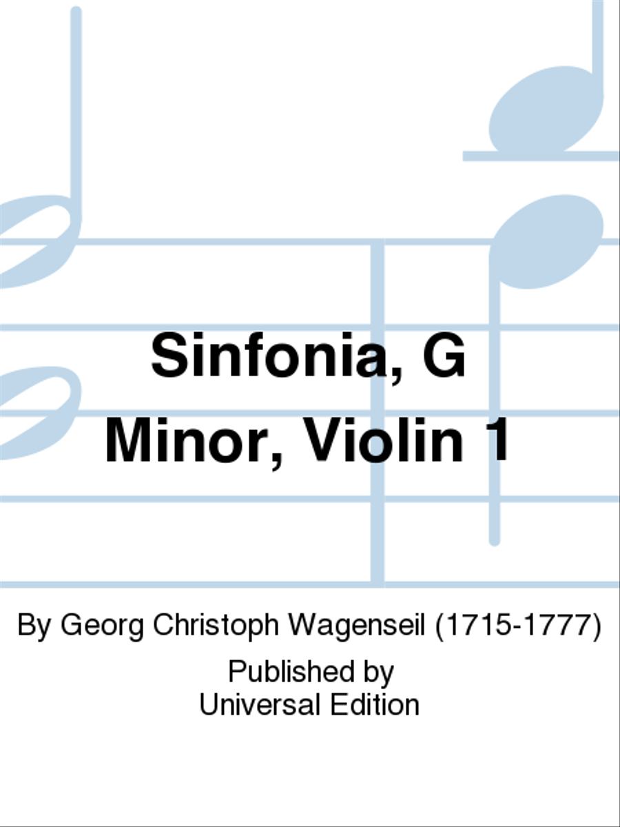 Sinfonia, G Minor, Vn 1 Sinfonia, G Minor, Vn 1 School and Community scores gallery preview page 1