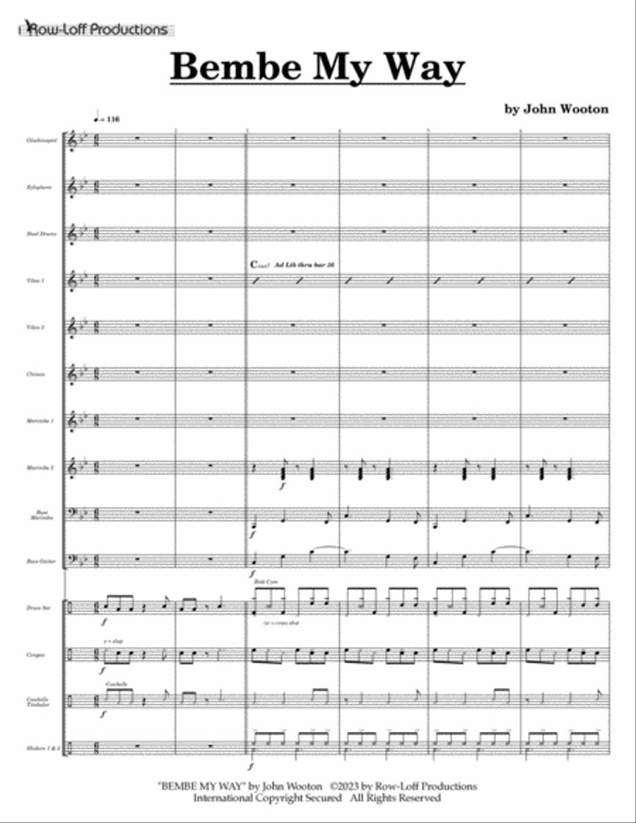 Bembe My Way Percussion Ensemble scores gallery preview page 3
