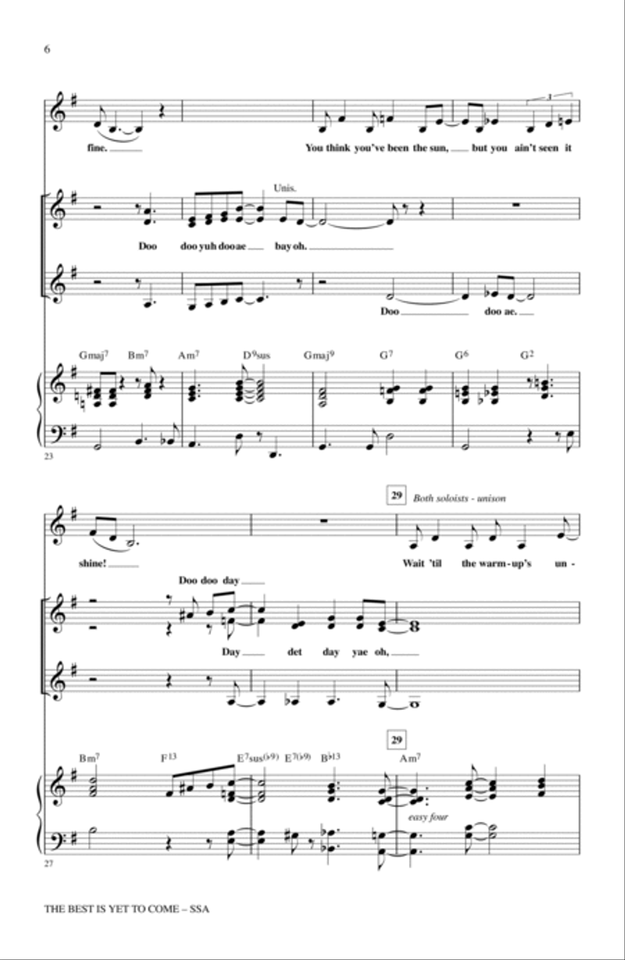 The Best Is Yet To Come SSA scores gallery preview page 4