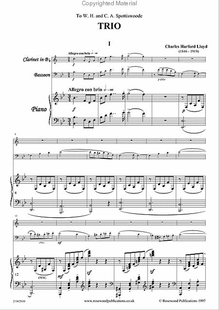 Trio Trio Bassoon scores gallery preview page 2
