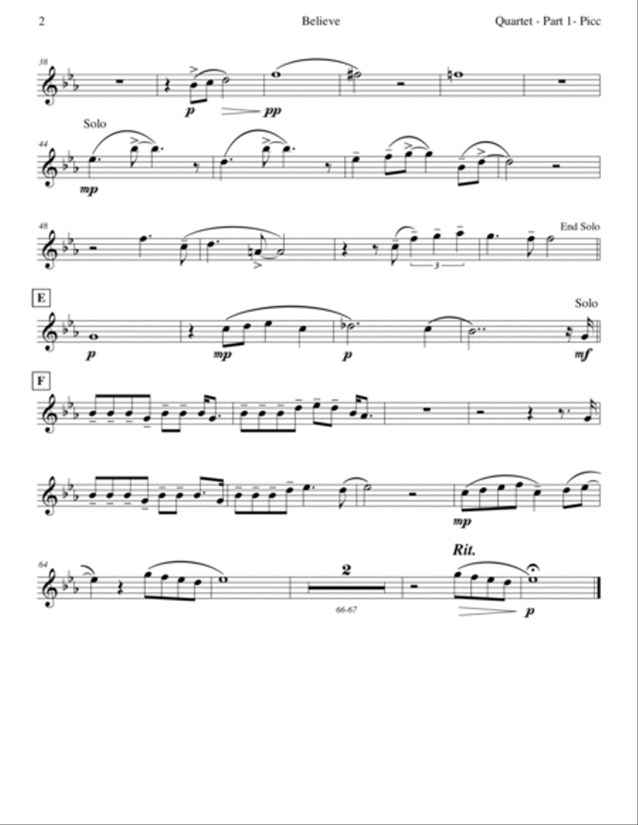 The Polar Express Flute Quartet scores gallery preview page 5