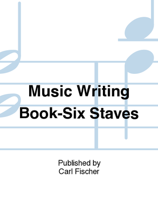 Book cover for Music Writing Book-Six Staves