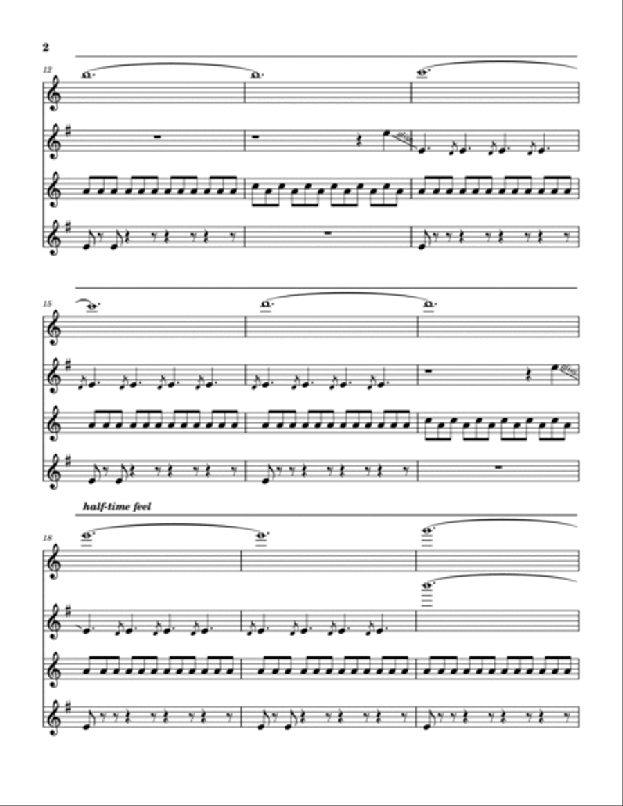 Shine On You Crazy Diamond (Parts 6-9) Saxophone Quartet scores gallery preview page 3