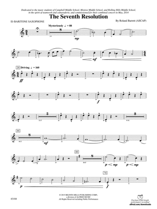 The Seventh Resolution: E-flat Baritone Saxophone