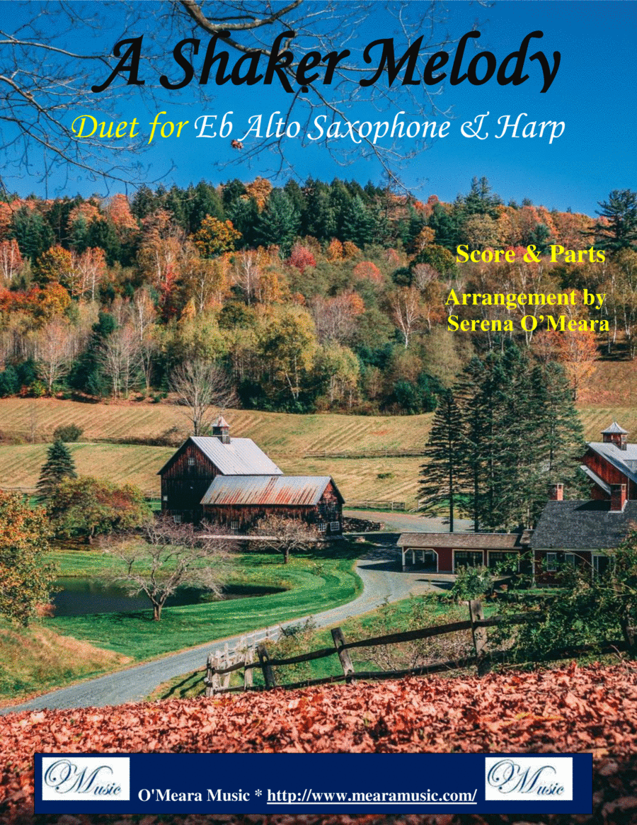 A Shaker Melody, Duet for Eb Alto Saxophone & Harp image number null