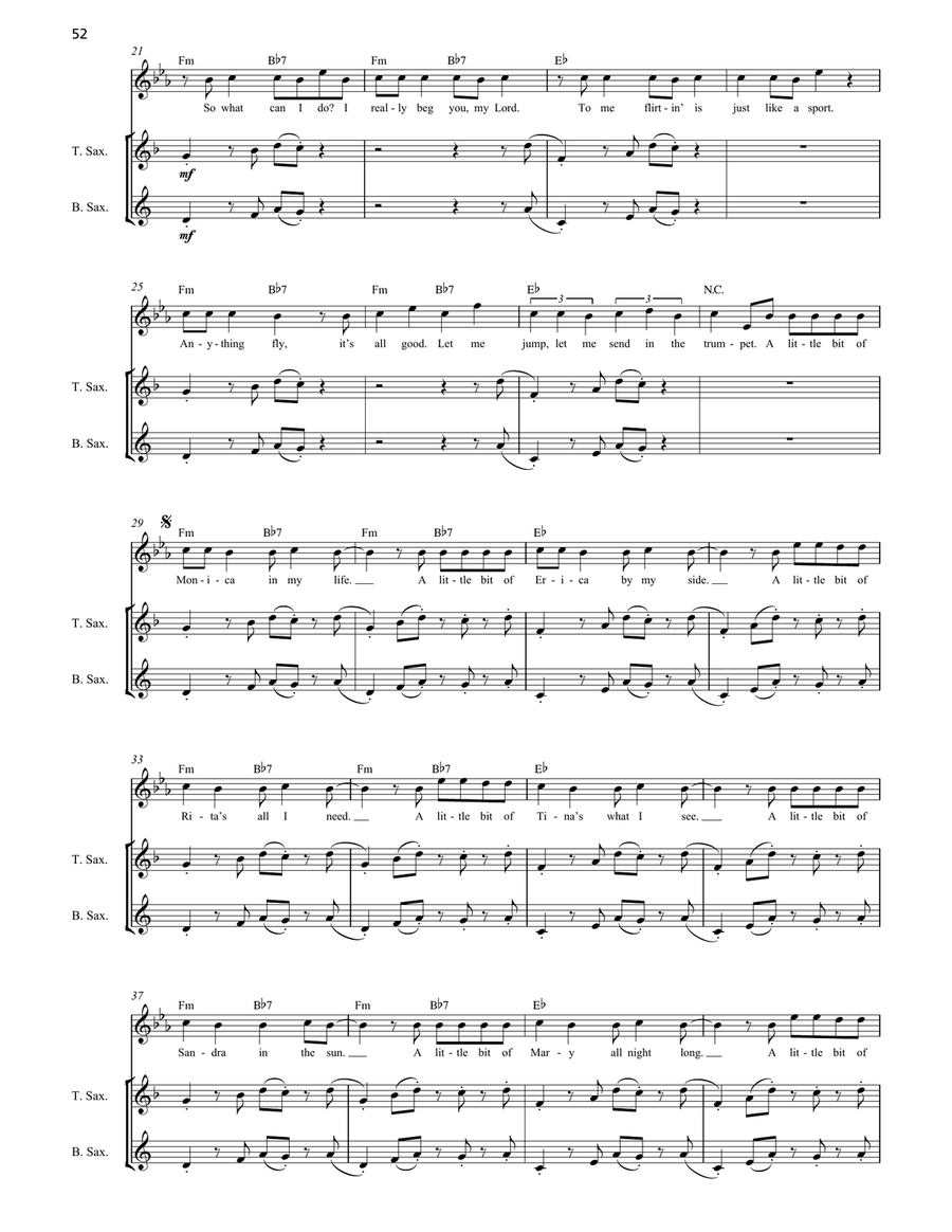 Mambo No. 5 (A Little Bit Of...) (Horn Section) Saxophone scores gallery preview page 2