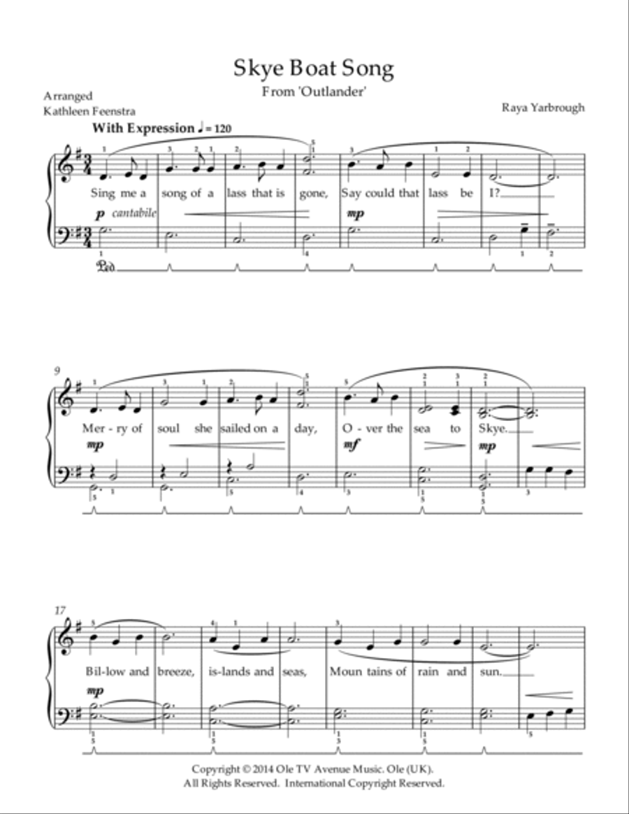 Skye Boat Song Piano Method scores gallery preview page 2