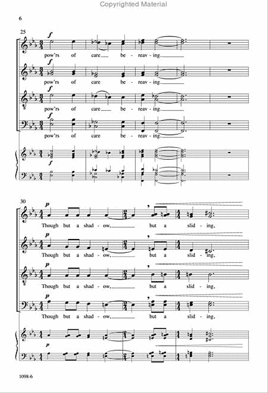 Come Sleep - SATB Octavo Come Sleep - SATB Octavo 4-Part scores gallery preview page 5