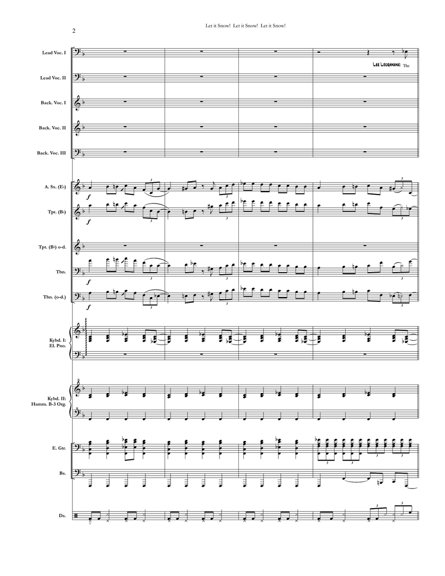 Let It Snow! Let It Snow! Let It Snow! Small Ensemble scores gallery preview page 2