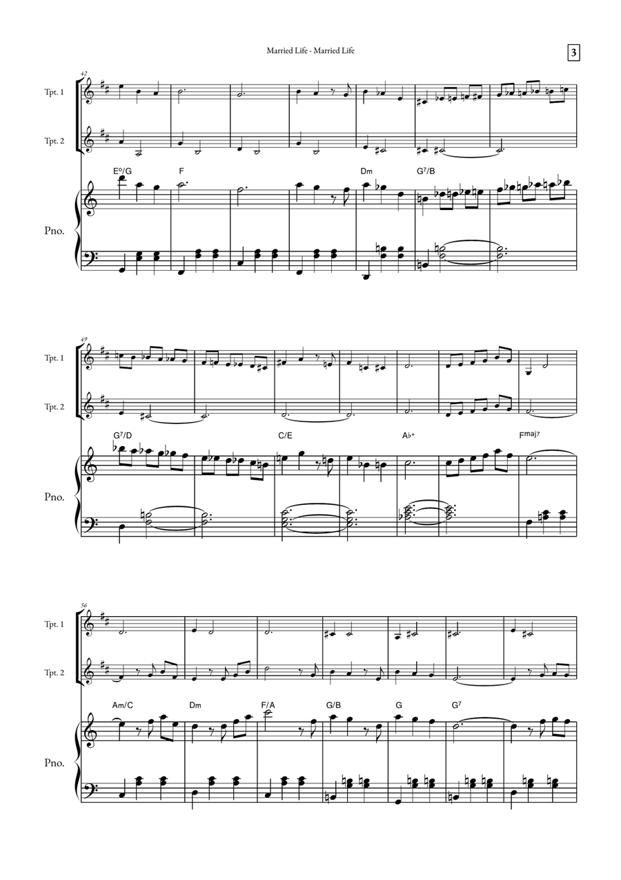Married Life Easy Piano scores gallery preview page 3
