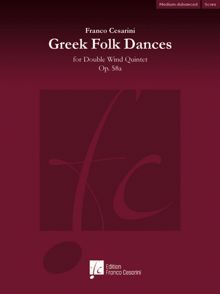 Book cover for Greek Folk Dances Op. 58a