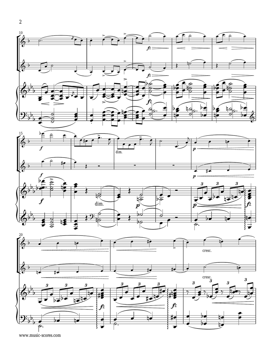 Gade - Allegro Animato - 1st movement from Piano Trio - Bb Clarinet, Bass Clarinet and Piano. image number null