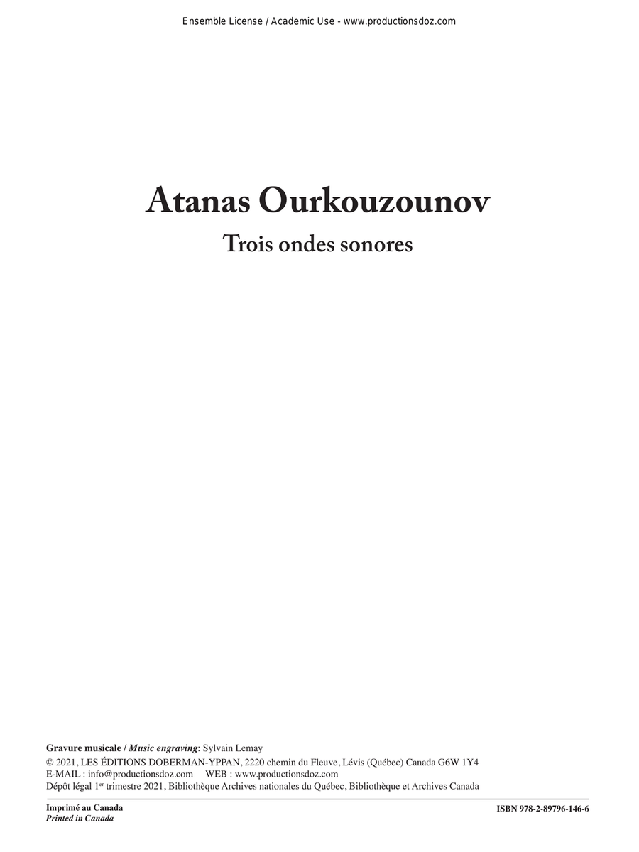 Trois ondes sonores Classical Guitar scores gallery preview page 1