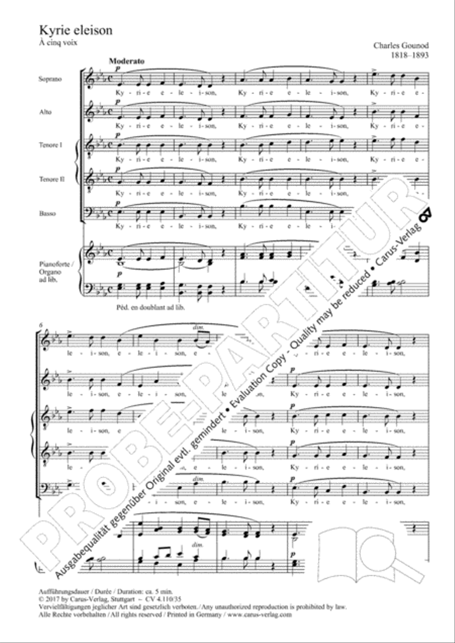 Kyrie eleison SATTB scores gallery preview page 3
