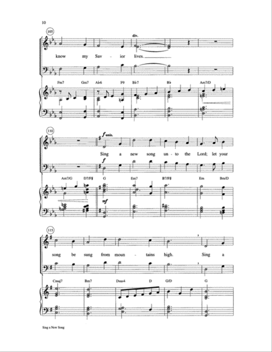 Sing a New Song 4-Part scores gallery preview page 10
