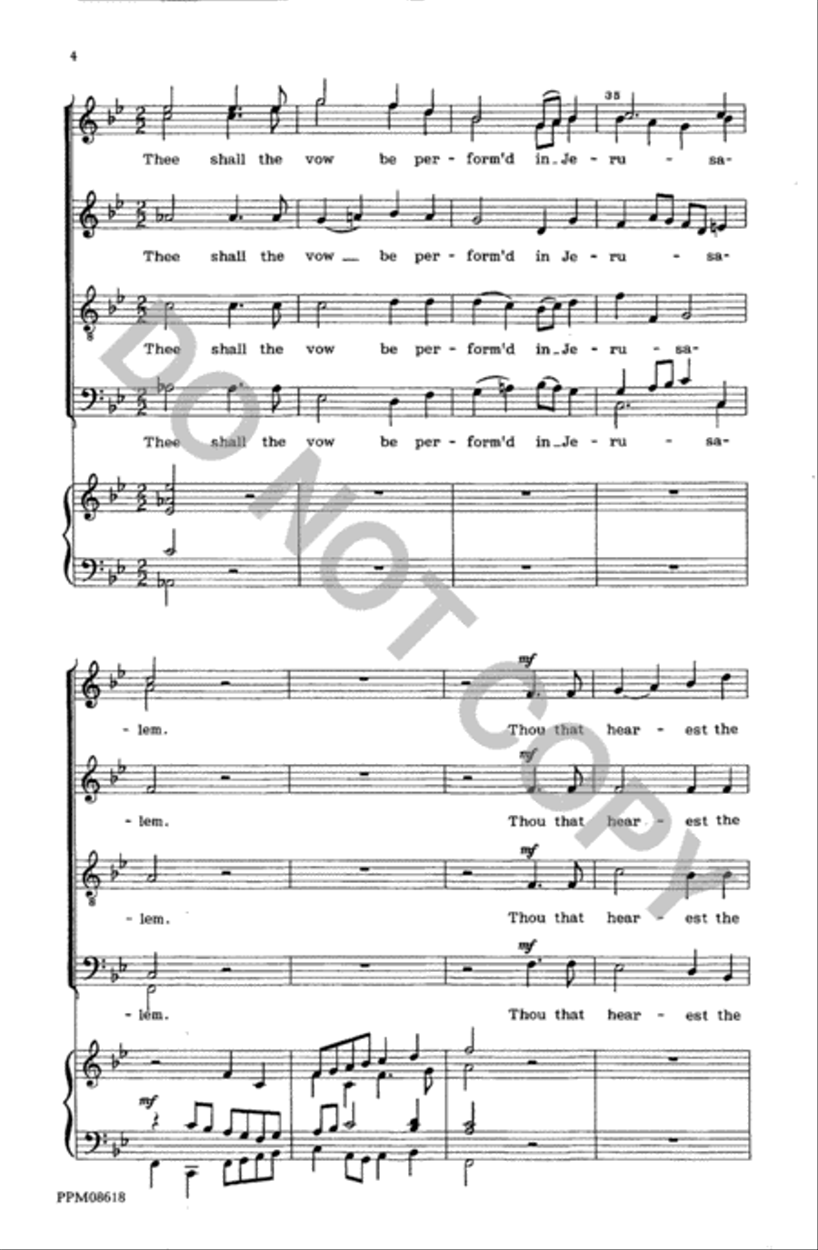 Thou O God Art Praised in Sion Divisi scores gallery preview page 5
